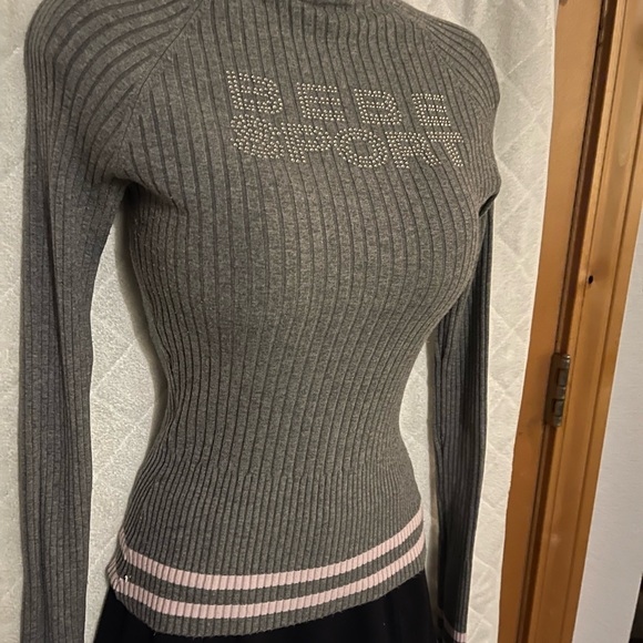 Two Vintage Bebe sweaters red and grey Small and Med - Picture 11 of 13